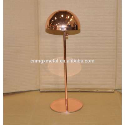 Custom High Quality Copper Plating Stainless Steel Hat Display Stand