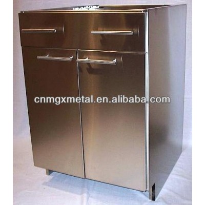 Custom High Quality Stainless Steel Machining Modern Kitchen Cabinets