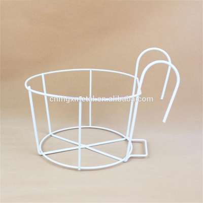 OEM High Quality Steel Wire Round Balcony Flower Pot Stand